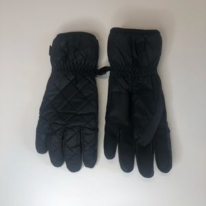 Heat Holders Chunky Black Quilted Gloves w/ Faux Fur Lining, Size M/L, NWOT!